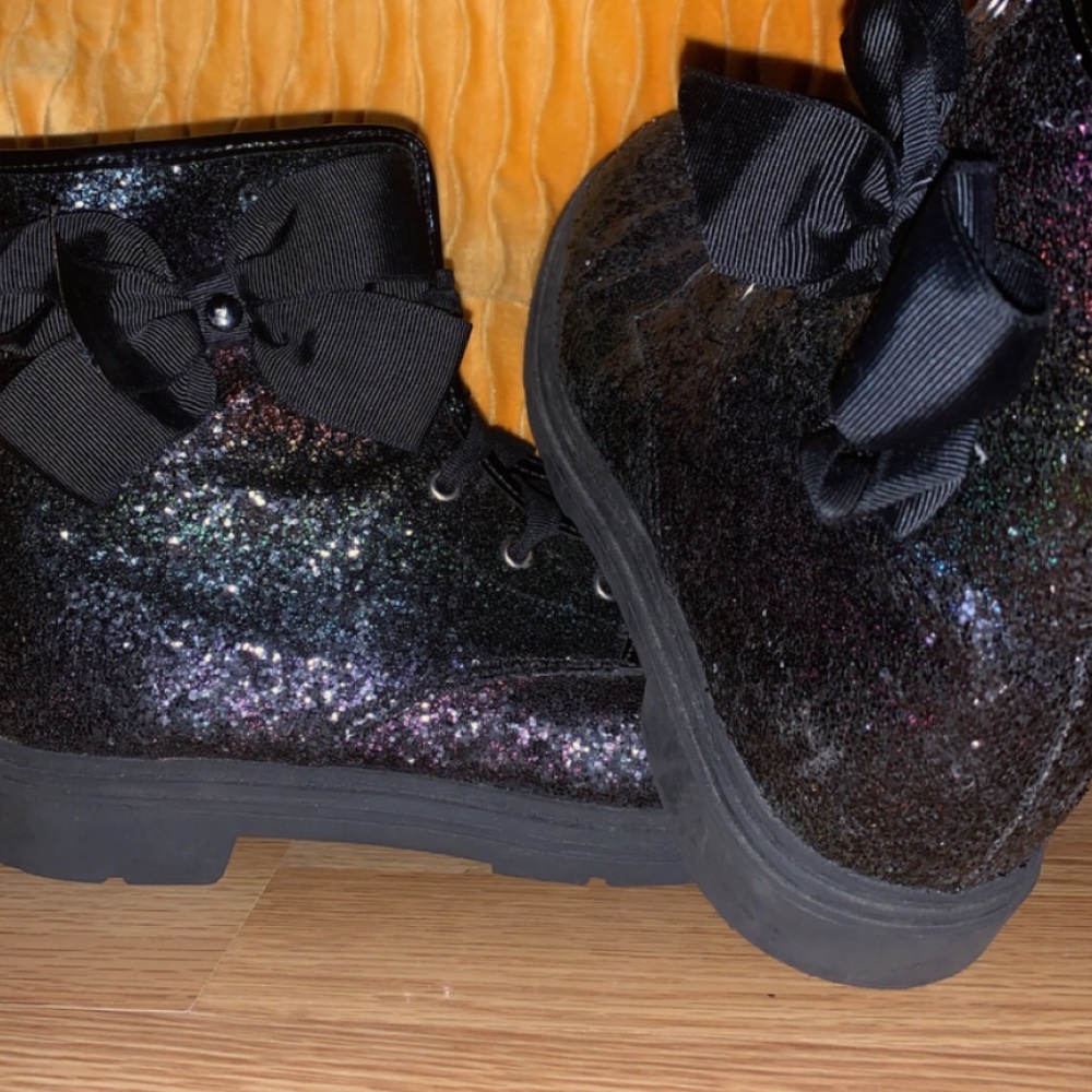 Jojo Siwa Rainbow Glitter Sparkle Combat Boot size 5